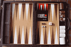 Crisloid Championship Backgammon Set in BROWN